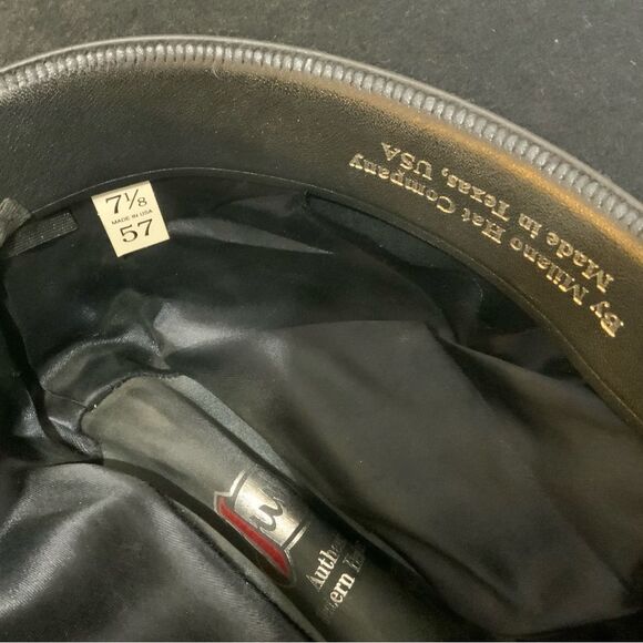 Justin Western Cowboy Hat Black XXX Buckle Milano Hat Company Size 7 1/8 57 - Picture 9 of 11